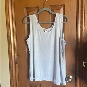 Women’s Chico's Shimmering Silver Sleeveless Top, size 3